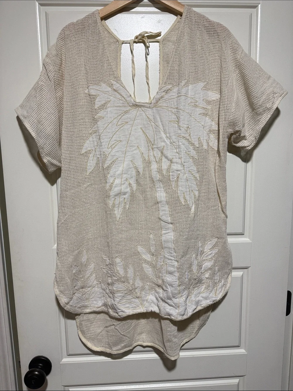 Anthropologie Celadine Embroidered Mini Dress Crochet Beach Coverup Size M